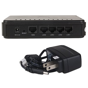 -4-Port 10/100Mbps Broadband Router (Black)